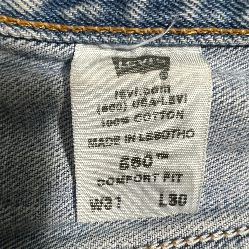 Vintage Levis 560 Jeans Mens 31x30 Light Blue Y2K Baggy Loose Faded Relaxed VTG